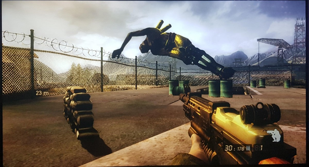 Resistance 2 Greatest Hits PlayStation 3 PS3 video game, first-person shooter, sci-fi alien invasion campaign, multiplayer action title gameplay screenshot
