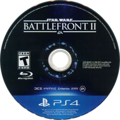 Star Wars: Battlefront II – PlayStation 4 (PS4) video game disc, third-person and first-person shooter