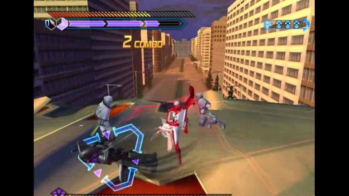 Nightshade PS2 Sony PlayStation 2 action hack and slash game ninja combat sword fighting sequel to Shinobi fast paced melee attacks acrobatic platforming stealth assassin gameplay Sega retro gaming PlayStation 2 software video game title gameplay