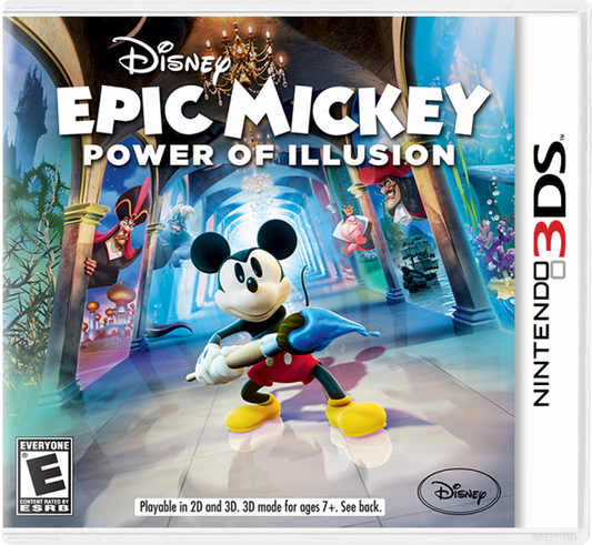 Disney Epic Mickey: Power of Illusion cover art for Nintendo 3DS (3DS) video game