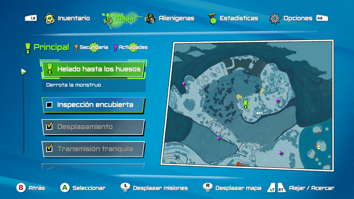 Ben 10: Power Trip PAL Nintendo Switch game featuring open-world action adventure gameplay based on the Ben 10 series screenshot