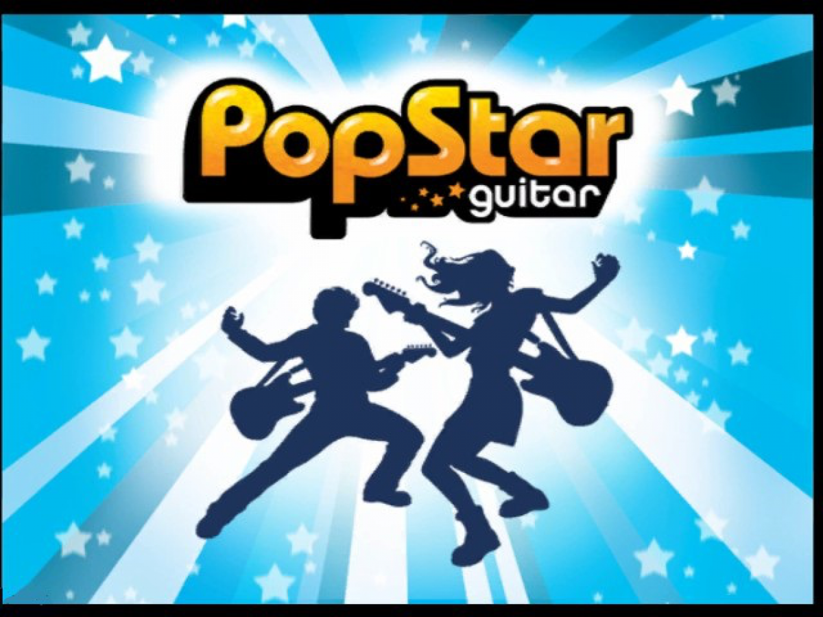 PopStar: Guitar – Nintendo Wii (Wii) rhythm music performance video game title screen
