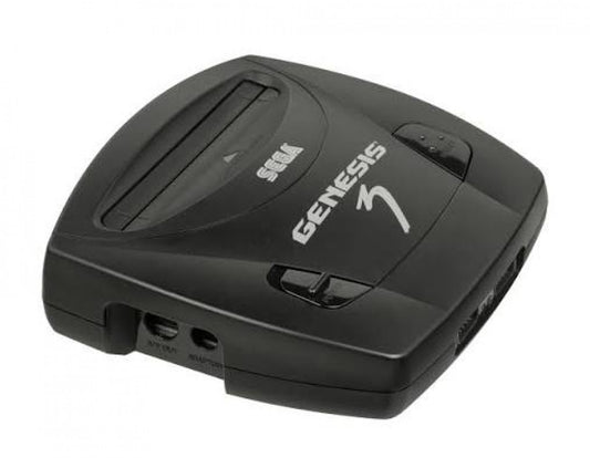 Sega Genesis Console Model 3 GEN Good Condition Sega Genesis gaming console featuring compact Model 3 design classic 16 bit hardware home gaming system retro video game console Sega gaming collection collectible console and gaming setup appeal right side