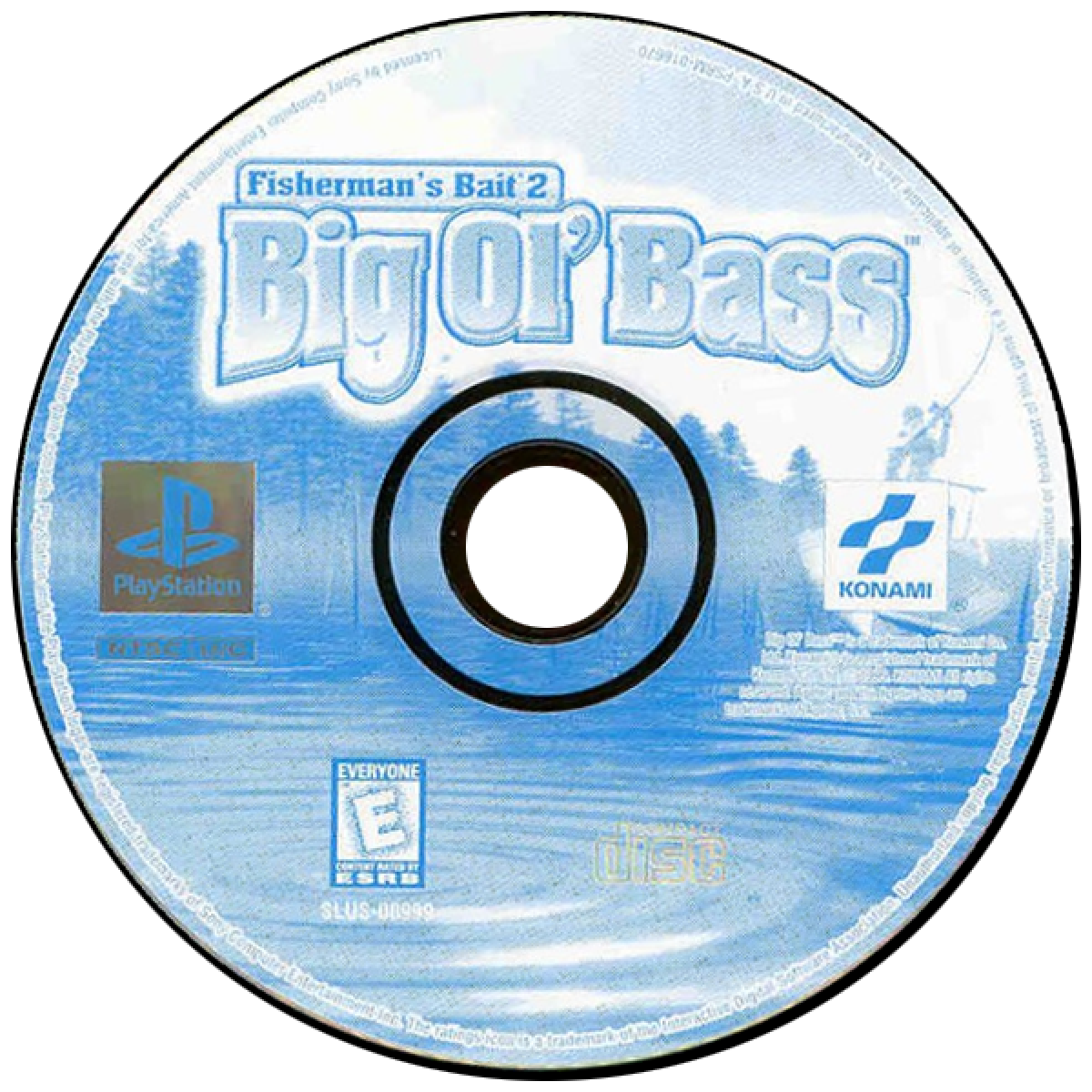 Big Ol’ Bass Fisherman’s Bait 2 PlayStation 1 game featuring realistic fishing simulation, authentic tournament action, and classic late-90s sports gameplay disc