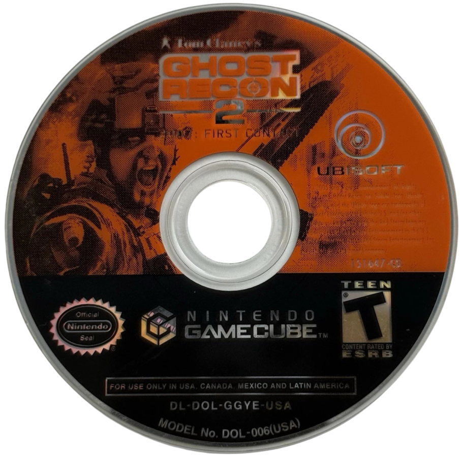 Tom Clancys Ghost Recon 2 retro Nintendo GameCube video game Ghost Recon tactical military shooter squad based combat stealth warfare Tom Clancy action multiplayer console title Nintendo GameCube release disc