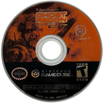 Tom Clancys Ghost Recon 2 retro Nintendo GameCube video game Ghost Recon tactical military shooter squad based combat stealth warfare Tom Clancy action multiplayer console title Nintendo GameCube release disc