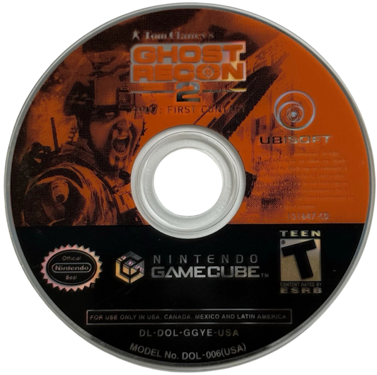 Tom Clancys Ghost Recon 2 retro Nintendo GameCube video game Ghost Recon tactical military shooter squad based combat stealth warfare Tom Clancy action multiplayer console title Nintendo GameCube release disc