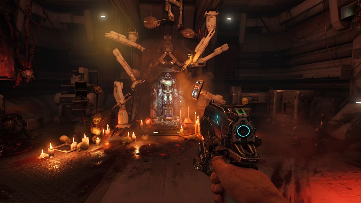 DOOM PS4 game featuring fast-paced first-person shooter action, intense demon-slaying combat, and visceral single-player and multiplayer gameplay