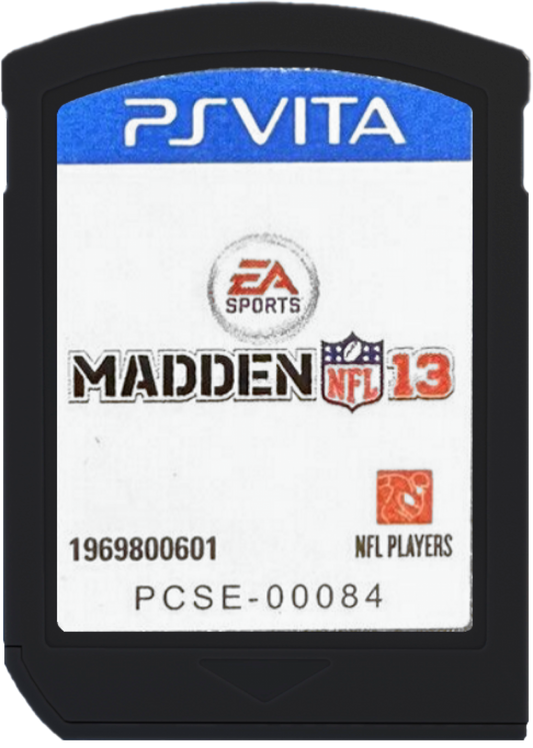 Madden NFL 13 PlayStation Vita PS Vita for retro video game enthusiasts featuring football simulation gameplay authentic NFL teams strategic play calling realistic sports action season modes portable handheld competition and collectible gaming appeal cartridge