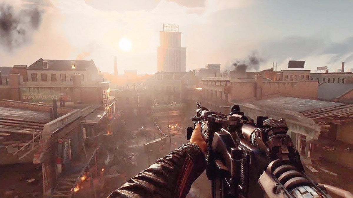 Wolfenstein II The New Colossus PlayStation 4 PS4 for first person shooter video game fans featuring intense action gameplay alternate history storyline cinematic campaign powerful weapons fast paced combat stealth missions resistance warfare collectible gaming appeal gameplay 