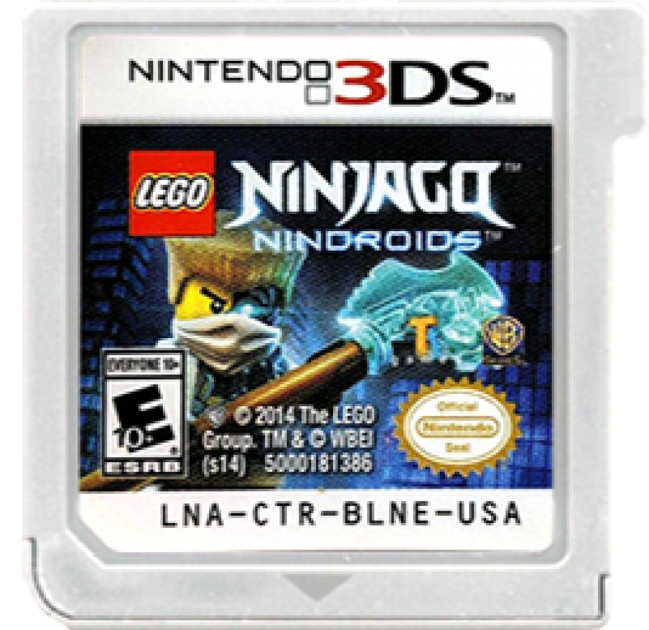 LEGO Ninjago Nindroids game card cover art for Nintendo 3DS (3DS) video game. 