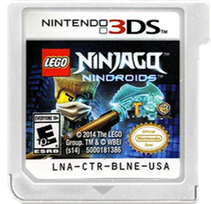 LEGO Ninjago Nindroids game card cover art for Nintendo 3DS (3DS) video game. 