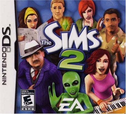The Sims 2 cover art for Nintendo DS (DS) life simulation video game