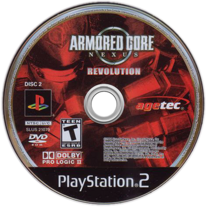 Retro Armored Core Nexus PS2 inspired design featuring futuristic mech combat aesthetic vintage PlayStation 2 customizable armored robots tactical warfare industrial sci fi environments high speed mechanized battles nostalgic FromSoftware action gameplay disc 2