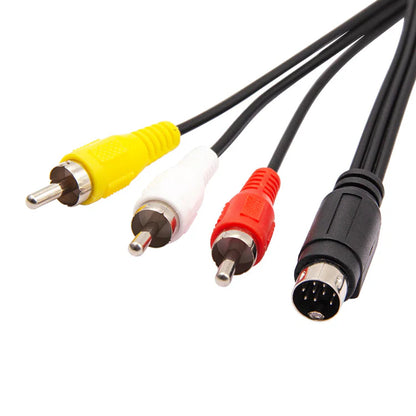 Sega Saturn AV composite cable video connection accessory for Sega Saturn console composite output RCA connectors standard definition television hookup cable connections