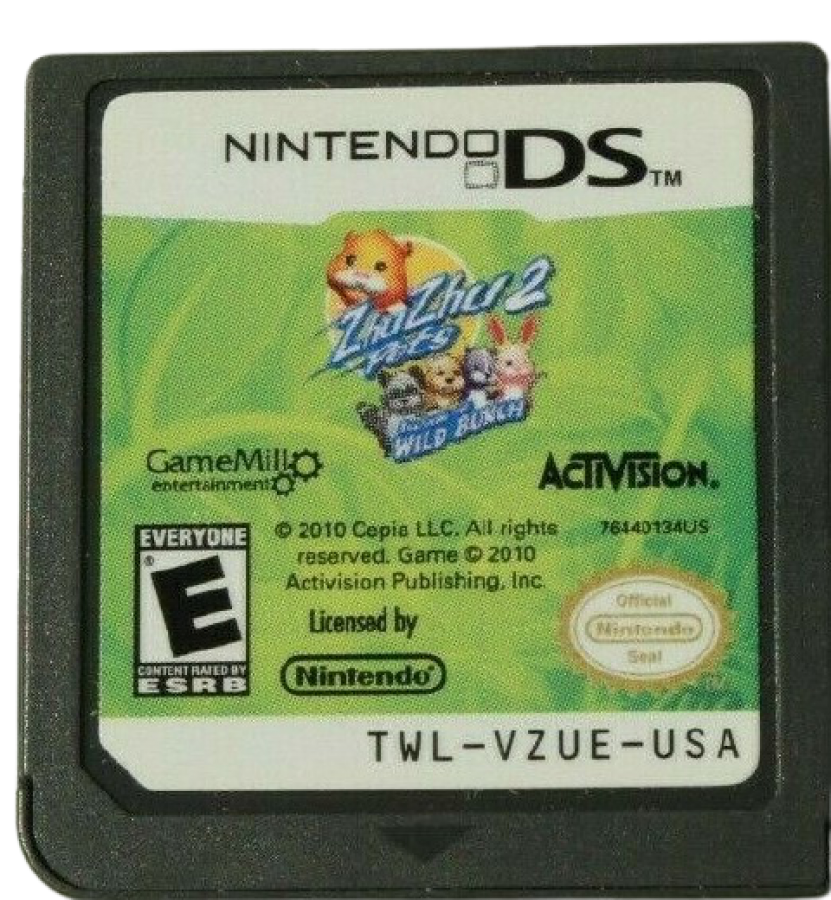 Zhu Zhu Pets 2: Featuring The Wild Bunch cartridge for Nintendo DS (DS) virtual pet simulation video game
