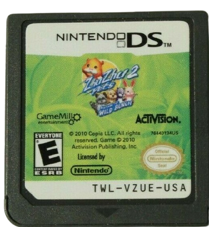 Zhu Zhu Pets 2: Featuring The Wild Bunch cartridge for Nintendo DS (DS) virtual pet simulation video game