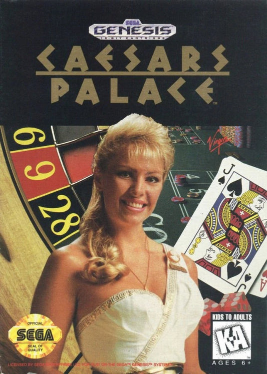Caesar's Palace cover art for Sega Genesis (GEN) video game