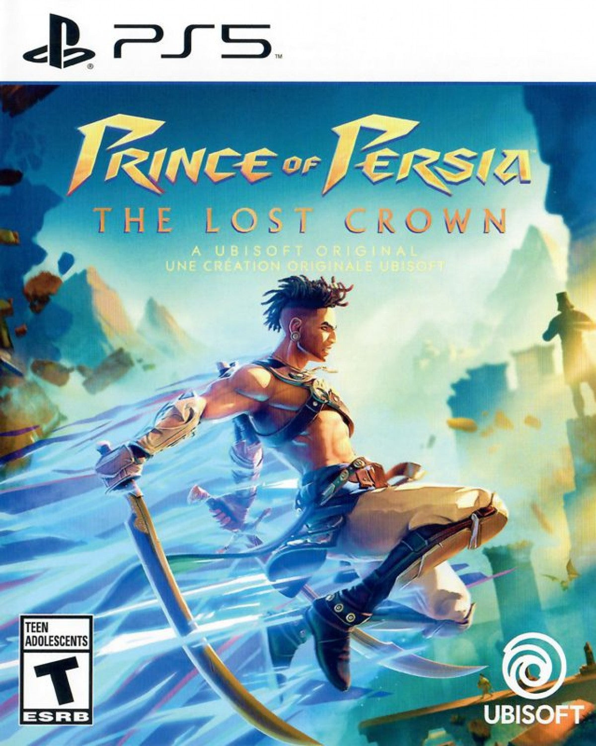 Prince of Persia: The Lost Crown cover art for PlayStation 5 (PS5) action adventure platformer video game