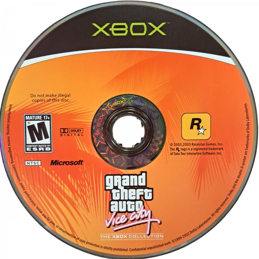 Grand Theft Auto Rockstar Games Double Pack Xbox for retro video game enthusiasts featuring open world action gameplay crime driven storylines expansive city exploration vehicle based missions sandbox freedom elements multiple classic Grand Theft Auto adventures and collectible gaming appeal vice city disc 