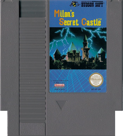Milon's Secret Castle Nintendo Entertainment System NES for retro video game enthusiasts featuring action platforming gameplay fantasy castle exploration hidden secrets bubble shooting mechanics challenging levels classic 8 bit adventure and collectible gaming appeal cartridge