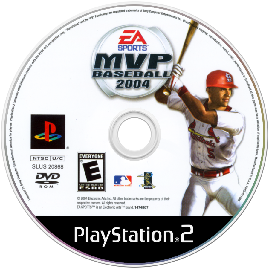 MVP Baseball 2004 – PlayStation 2 (PS2) baseball sports video game disc