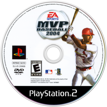 MVP Baseball 2004 – PlayStation 2 (PS2) baseball sports video game disc