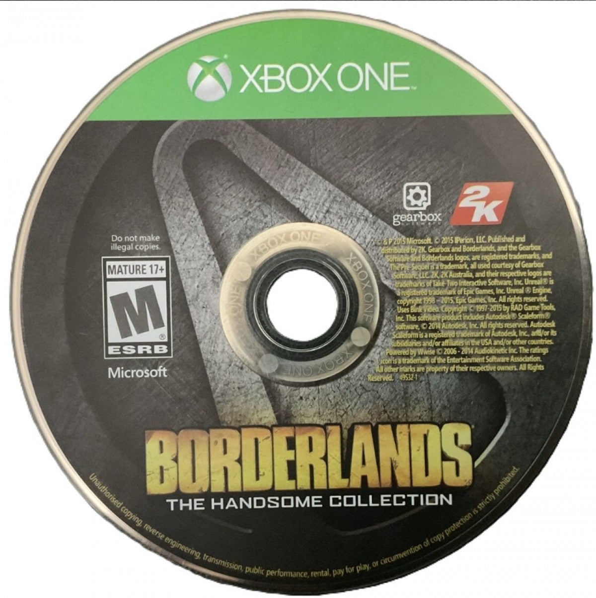 Borderlands: The Handsome Collection – Xbox One (XONE) disc for compilation looter shooter action RPG featuring Borderlands 2 and The Pre-Sequel