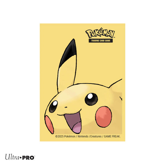 Pikachu-themed deck protector sleeves for trading card protection.