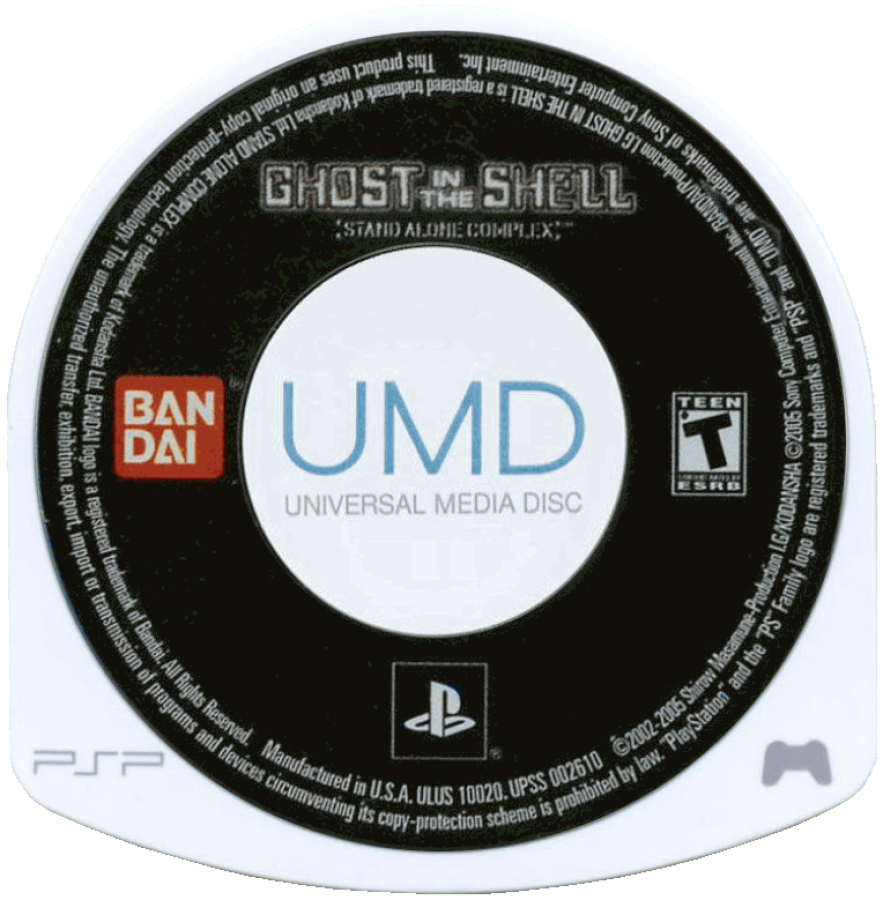 Ghost in the Shell Stand Alone Complex Complete in Box CIB PlayStation Portable PSP for action shooter video game fans featuring tactical third person combat futuristic cyberpunk gameplay stealth missions anime inspired storytelling sci fi environments multiplayer modes collectible gaming appeal UMD disc