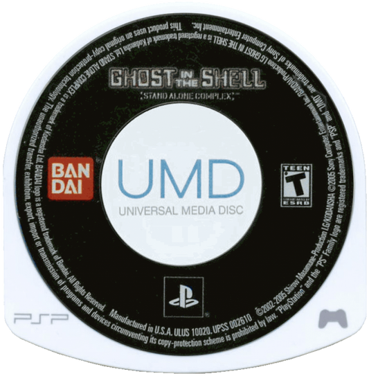Ghost in the Shell Stand Alone Complex Complete in Box CIB PlayStation Portable PSP for action shooter video game fans featuring tactical third person combat futuristic cyberpunk gameplay stealth missions anime inspired storytelling sci fi environments multiplayer modes collectible gaming appeal UMD disc