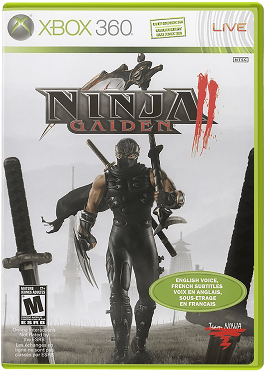 Ninja Gaiden II cover art for Xbox 360 (X360) video game