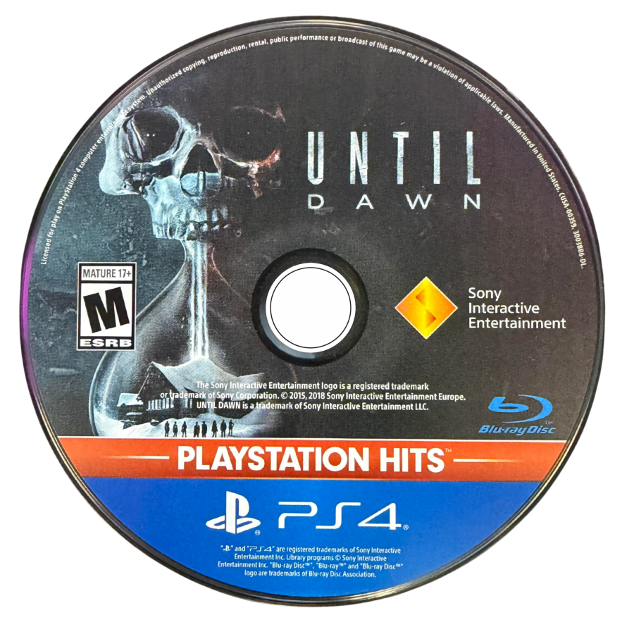 Until Dawn PlayStation Hits PS4 Sony PlayStation 4 interactive horror survival game cinematic story branching choices butterfly effect decision based gameplay teen slasher horror Supermassive Games narrative adventure multiple endings PlayStation 4 software video game title disc