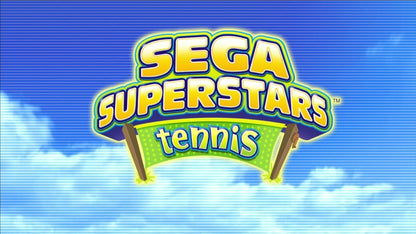 Sega Superstars Tennis start screen for Xbox 360 (X360) sports tennis video game