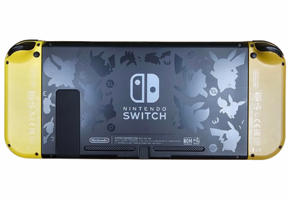 Pokémon Let's Go Pikachu Edition Nintendo Switch NS video game featuring Pokémon adventure gameplay Pikachu companion Kanto region exploration Pokémon catching turn based battles trainer challenges colorful environments and classic Nintendo Switch gameplay Pokémon collection collectible gaming appeal back of console