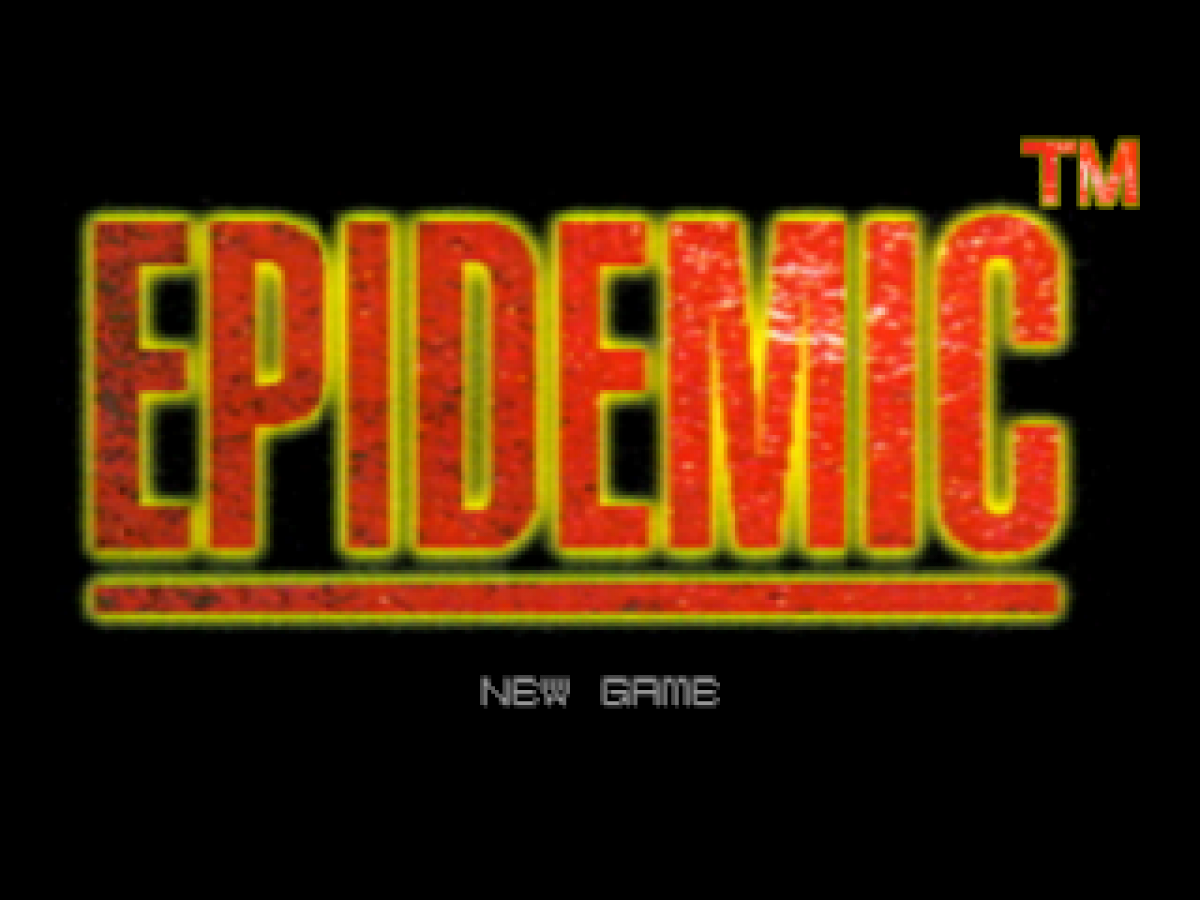 Epidemic retro sci-fi vehicular combat shooter game for PlayStation 1 (PS1) title screen