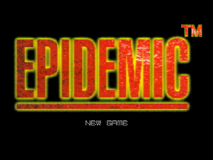 Epidemic retro sci-fi vehicular combat shooter game for PlayStation 1 (PS1) title screen