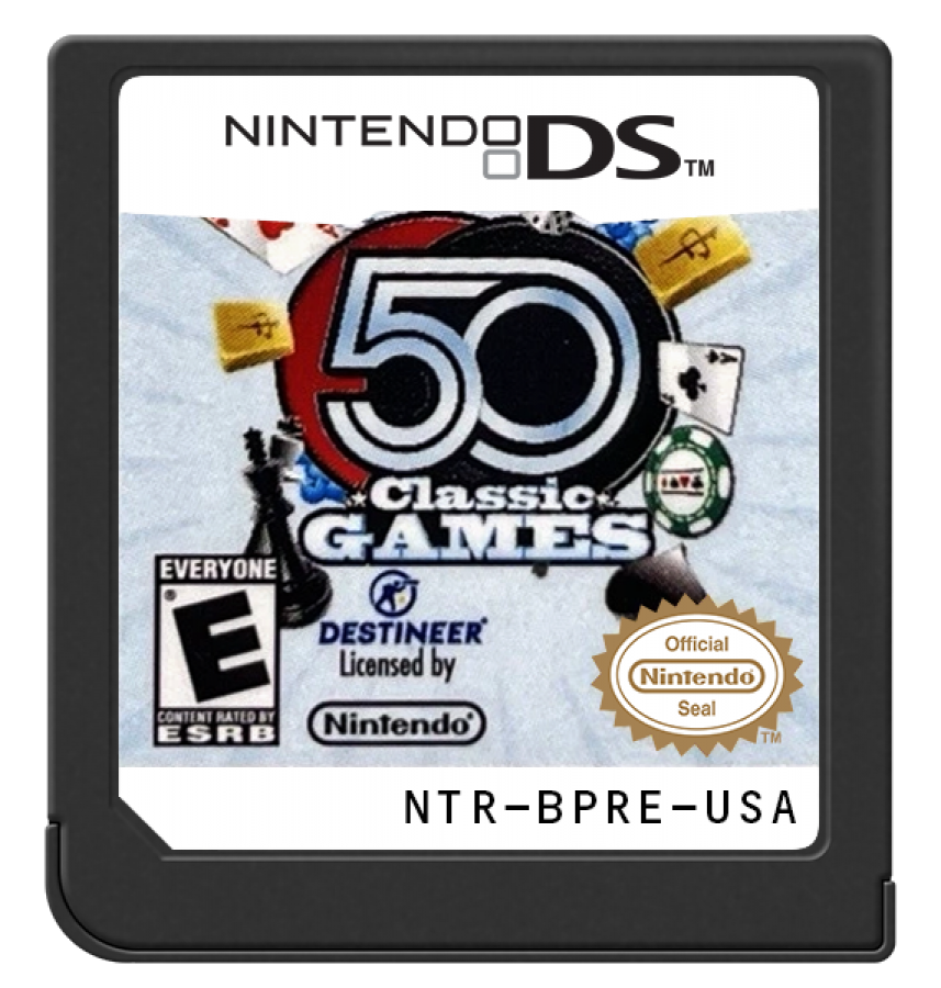 50 Classic Games cartridge art for Nintendo DS (DS) video game