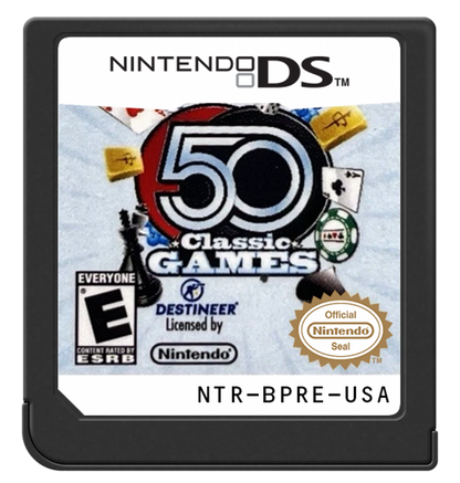 50 Classic Games cartridge art for Nintendo DS (DS) video game