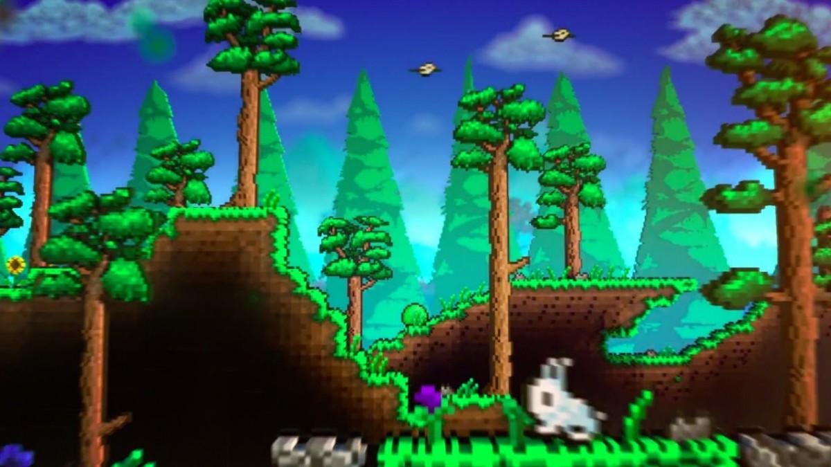 Terraria Xbox One 2D sandbox adventure game with building crafting exploration and combat in procedurally generated worlds gameplay