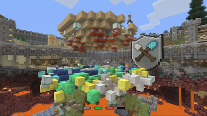Minecraft PlayStation 4 Edition retro PlayStation 4 video game featuring sandbox building, survival crafting, open world exploration and multiplayer creative gameplay