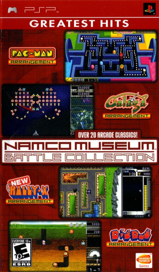 Namco Museum Battle Collection [Greatest Hits] cover art for PlayStation Portable (PSP) arcade compilation game