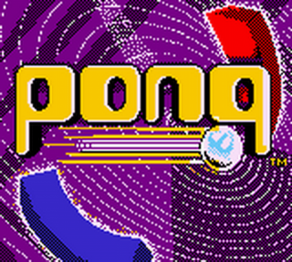 Pong The Next Level start menu for Game Boy Color GBC video game