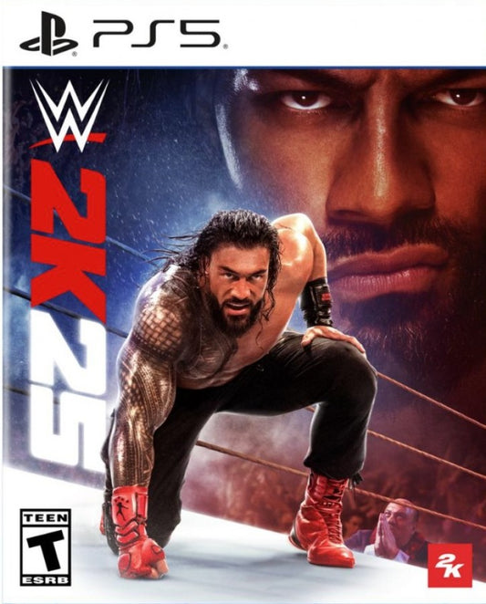 WWE 2K25 cover art for PlayStation 5 (PS5) wrestling sports video game