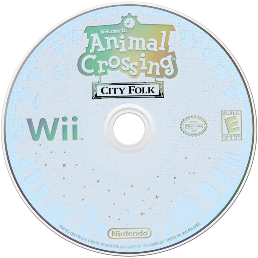 Animal Crossing: City Folk disc cover art for Nintendo Wii (Wii) video game