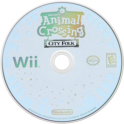 Animal Crossing: City Folk disc cover art for Nintendo Wii (Wii) video game