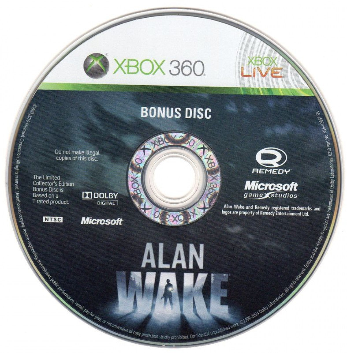 Alan Wake Limited Edition for Xbox 360 with special packaging and bonus collectible content disc