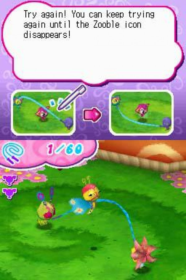 Zoobles! Spring to Life! for Nintendo DS with colorful creature care and interactive adventure theme gameplay