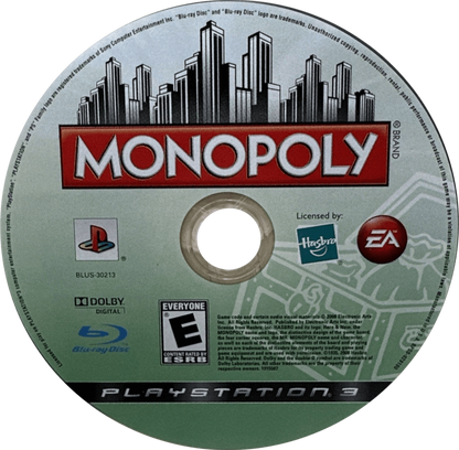 Monopoly disc art for PlayStation 3 (PS3) video game