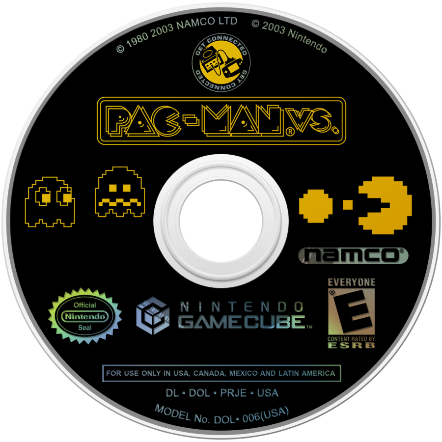 Pac-Man Vs Nintendo GameCube for retro video game enthusiasts featuring multiplayer arcade gameplay classic maze chasing action unique competitive party modes fast paced ghost and Pac Man battles local multiplayer fun and collectible gaming appeal disc 